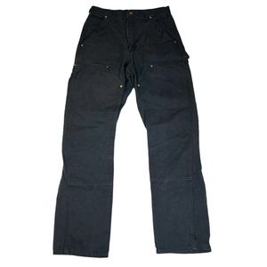 Vintage Carhartt B01 Black Mens 29x32 Double Knees Carpenter Pants Original Fit